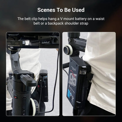 SmallRig Universal Mini V Mount Battery Plate with Belt Clip For A7S3 and other camera V mount batteries 2990
