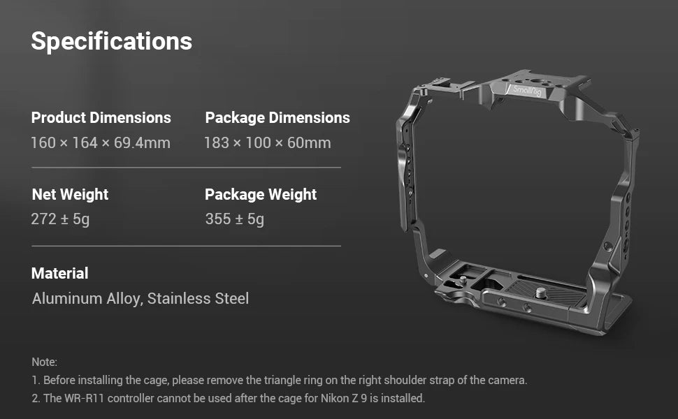 SmallRig Z9 Cage Rig Kit for Nikon Z9 with Top Handle