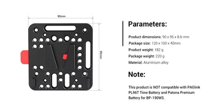 SmallRig V Mount Battery Plate, V-Lock Assembly Kit, Female V-Dock Male V-Lock Quick Release Plate – 1846C