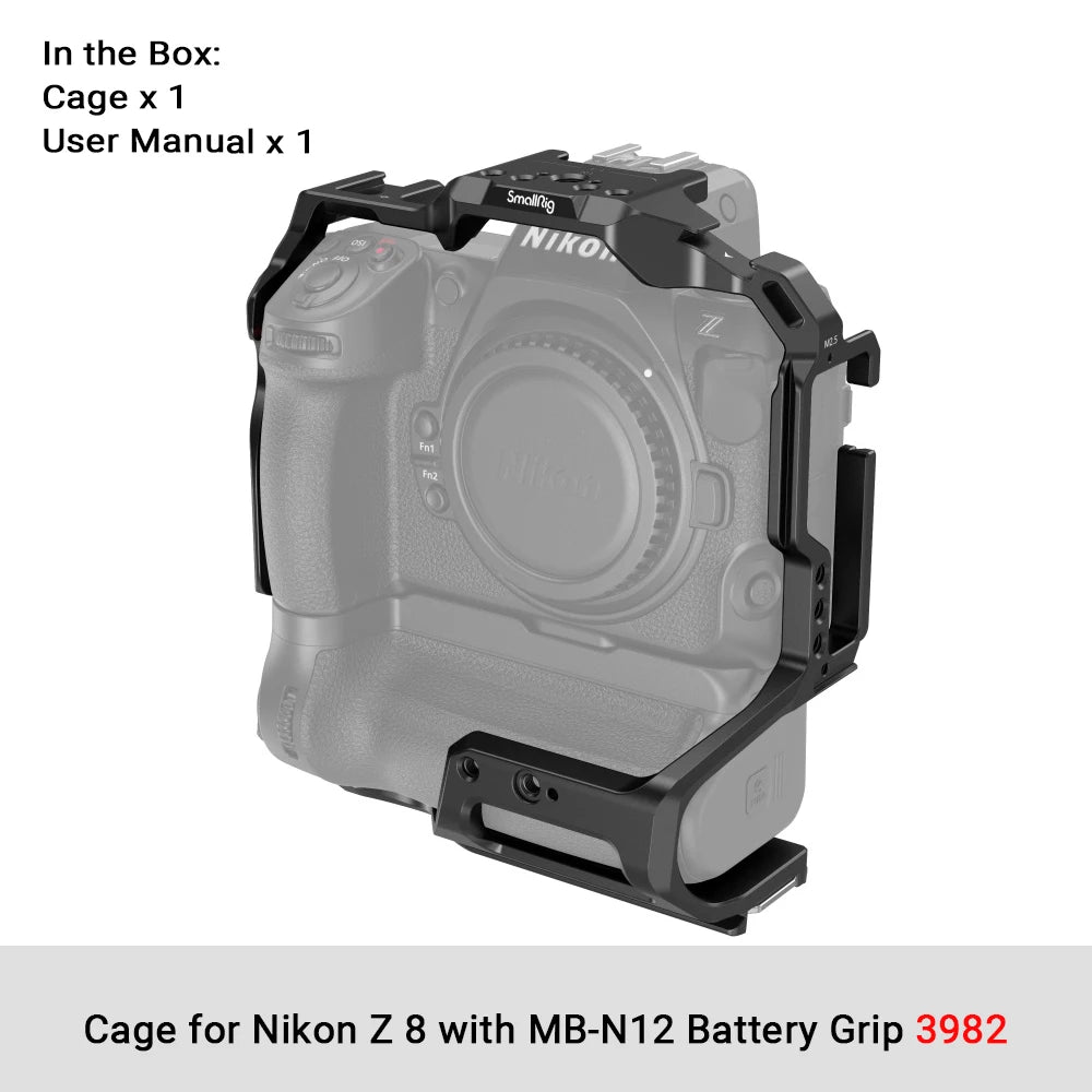 SMALLRIG Z8 Cage Kit for Nikon Z8 with Top Handle and Cable Clamp - 3941