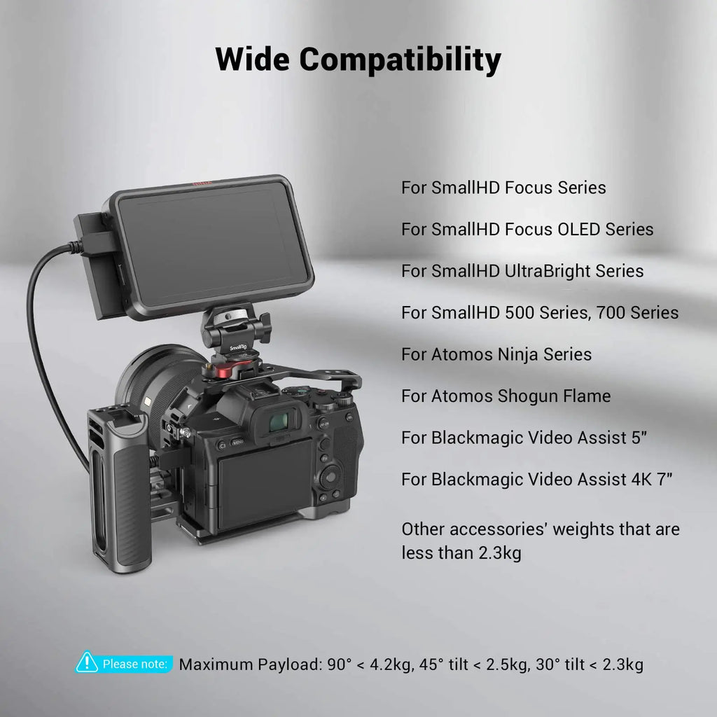 SmallRig Swivel and Tilt Adjustable Monitor Mount with NATO Clamp