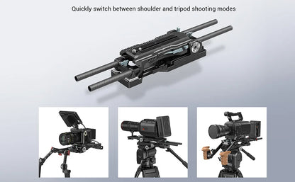 SMALLRIG Quick Release Shoulder Plate for Sony VCT-14 Tripod Adapter with Rosettes Built-in Flat Wrench Shoulder Pad Pro 2837B