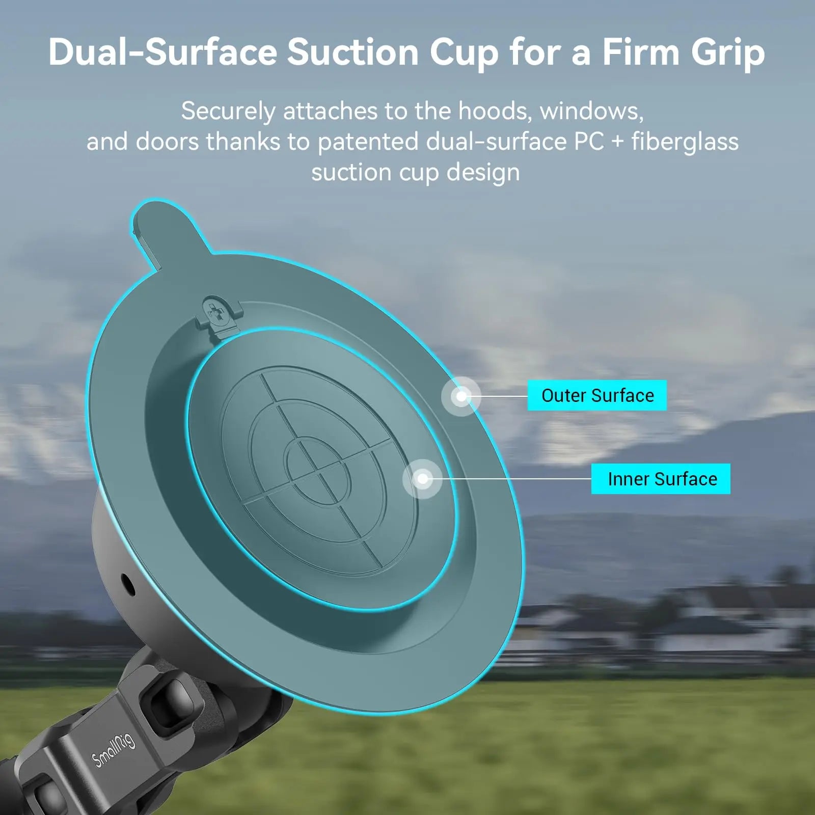 SmallRig Portable Suction Cup Mount Support for Smartphones / Action Cameras