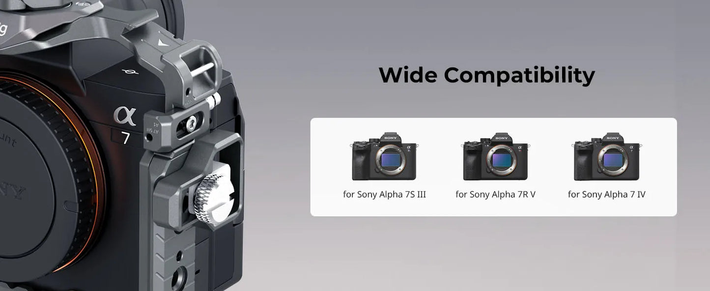 SmallRig α7 IV,α7S III,α7R V Camera Cage HawkLock Quick Release Advanced Cage Kit for Sony Alpha 7R V/ Alpha 7 IV/ Alpha 7S III
