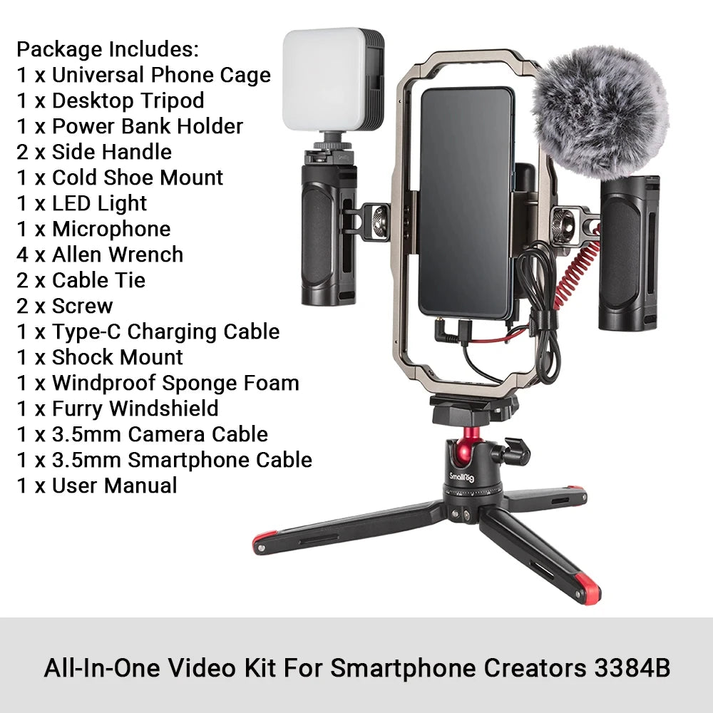 SmallRig All-in-One Video Kit Ultra /Pro/Basic/ Classic Kit for Phone Photography Universal Phone Cage Kit
