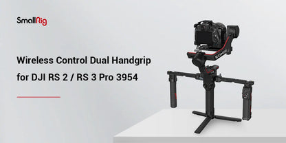 SmallRig Wireless Control Dual Handgrip for DJI RS 2 / RS 3 Pro /RS 4 / RS 4 Pro Free Controls Stabilizer Quick-Release Handgrip