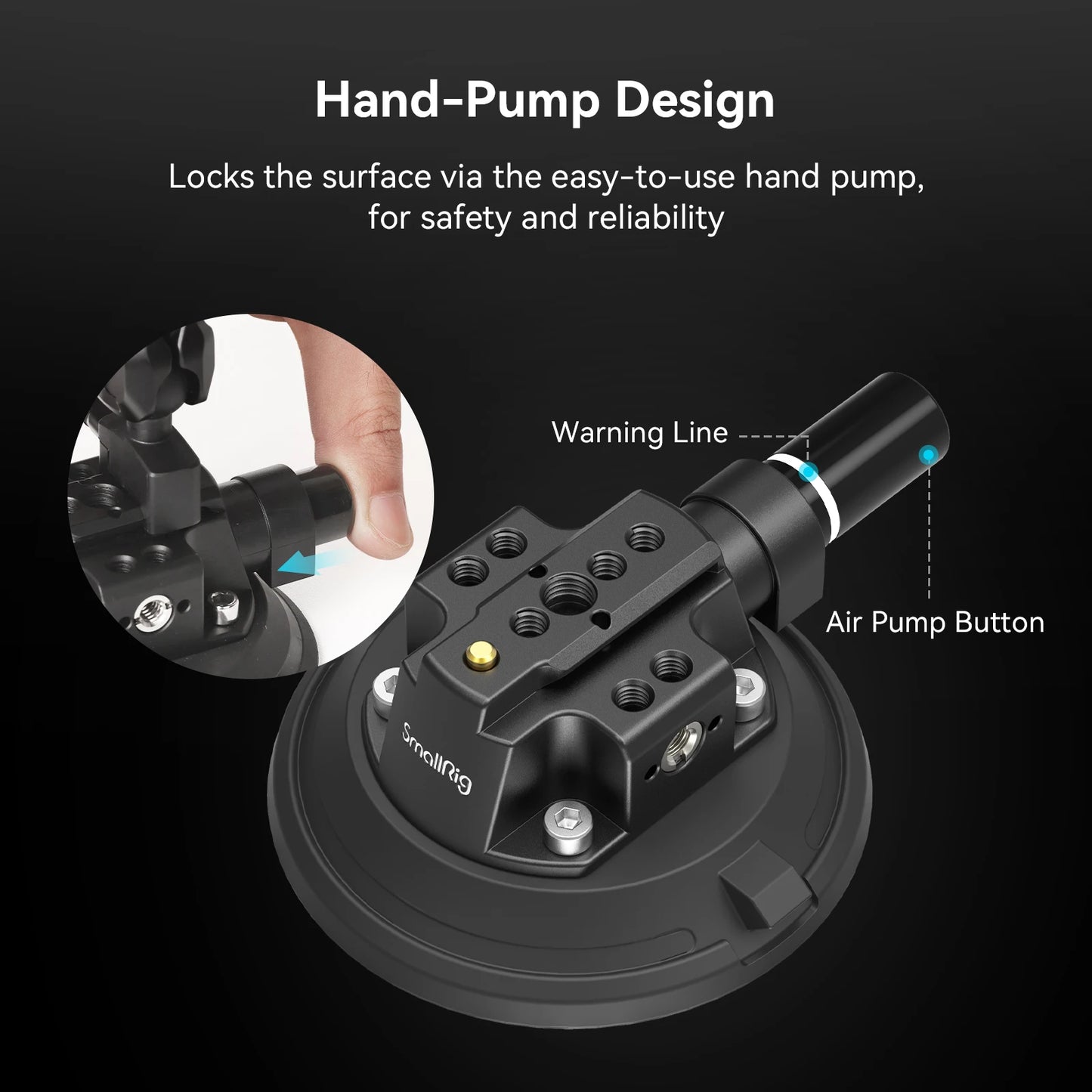 SmallRig 4" Camera Suction Mount with Ball Head Magic Arm