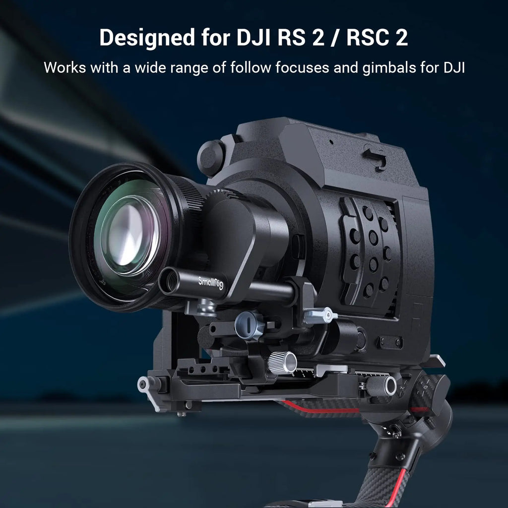 SmallRig Camera Rail Rod 12mm to 15mm Rod Clamp Adapter for DJI RS2 RS3 RS3 Pro / for DJI RS3 mini, for Follow Focuses 3681