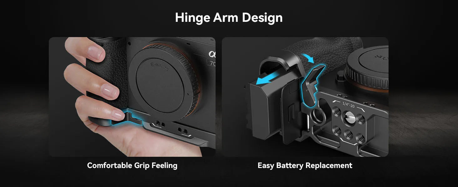 SmallRig Bottom Mount Plate for Sony Alpha 7C II /Alpha 7CR Camera Baseplate Can Install on Tripod for DJI RS 3 Pro Gimbals 4438