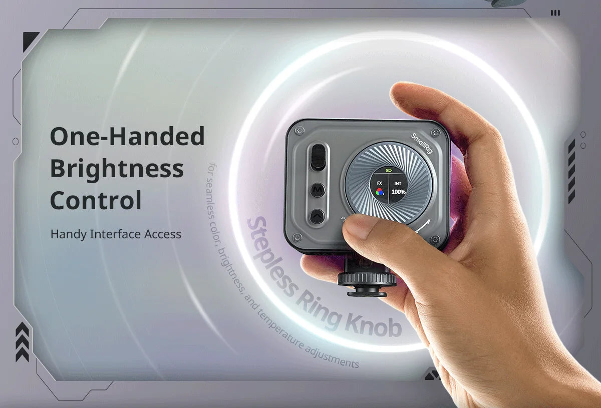 SmallRig Vibe P96 Pro mini LED Video Light, Pink & Black Color