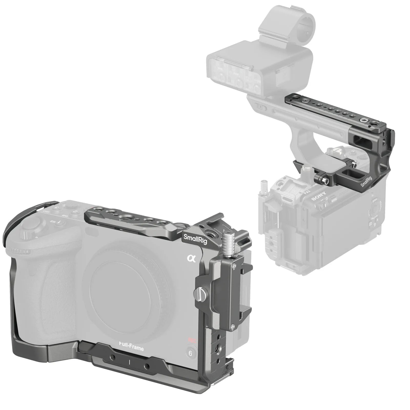 SmallRig FX3 / FX30 Advanced Cage Kit, HawkLock Quick Release Cage Kit for Sony FX3 / FX30 with Top Handle, Cable Clamp 4771