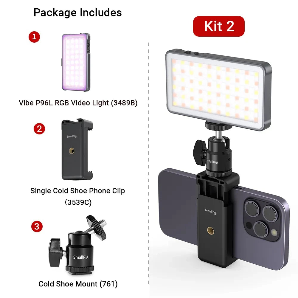 SmallRig P96L RGB Video Light, Portable LED Camera Light