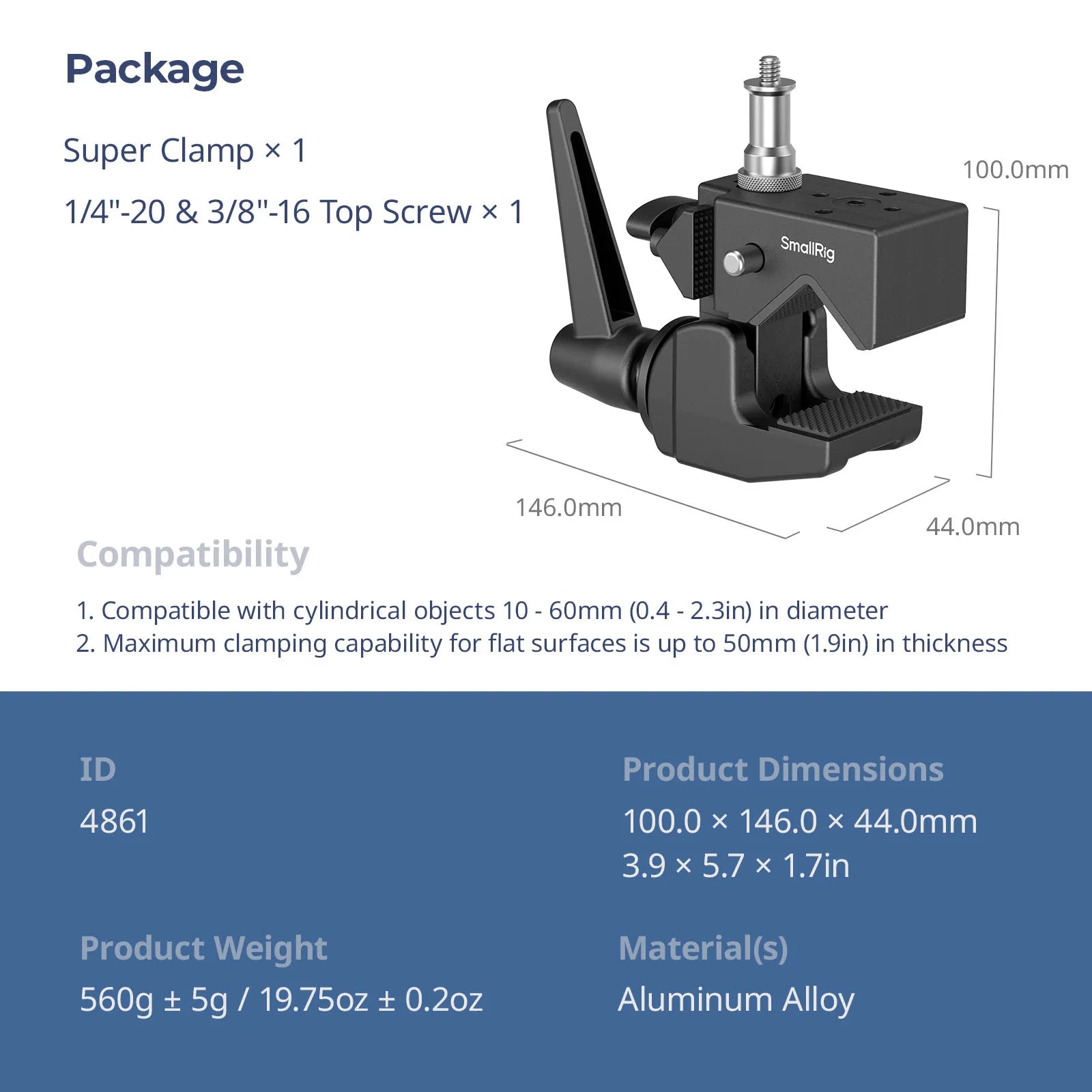 SmallRig Super Clamp Support Kit