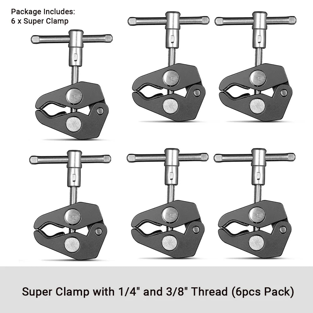 SmallRig Super Clamp 2-Pack (2058) – Versatile Mounting for Monitors, Lights & More