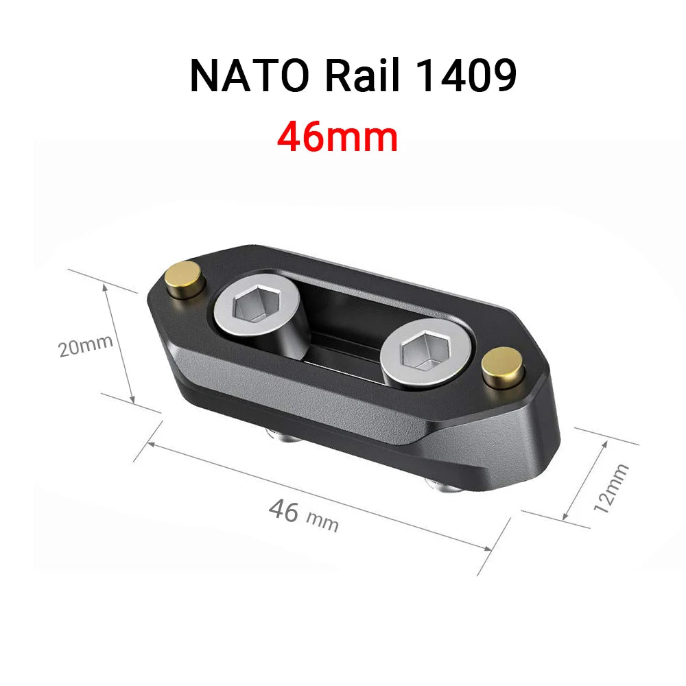 SmallRig Camera Quick Release Safety Rail 4cm 1.57 Inches Long with 1/4'' Screws For Nato Handle EVF Attach  - 1409