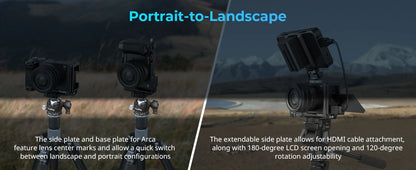 SmallRig L-Bracket for Sony Alpha 7C II / Alpha 7CR Arca Compatible Quickly Switch Side Plate Baseplate for Sony A7C II 4569