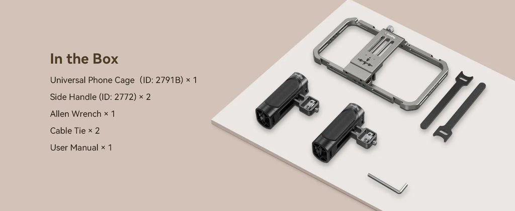 SmallRig Universal Phone Cage Smartphone Video Rig Kit with Handles, Handheld Filmmaking Vlogging Case
