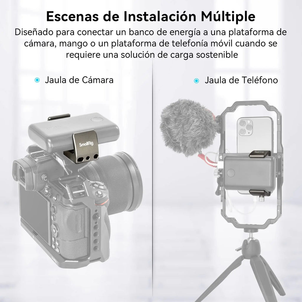 SmallRig Universal Power Bank Holder Adjustable for power banks with width range from 53mm to 81mm for Vlogging Video Shoot 2790