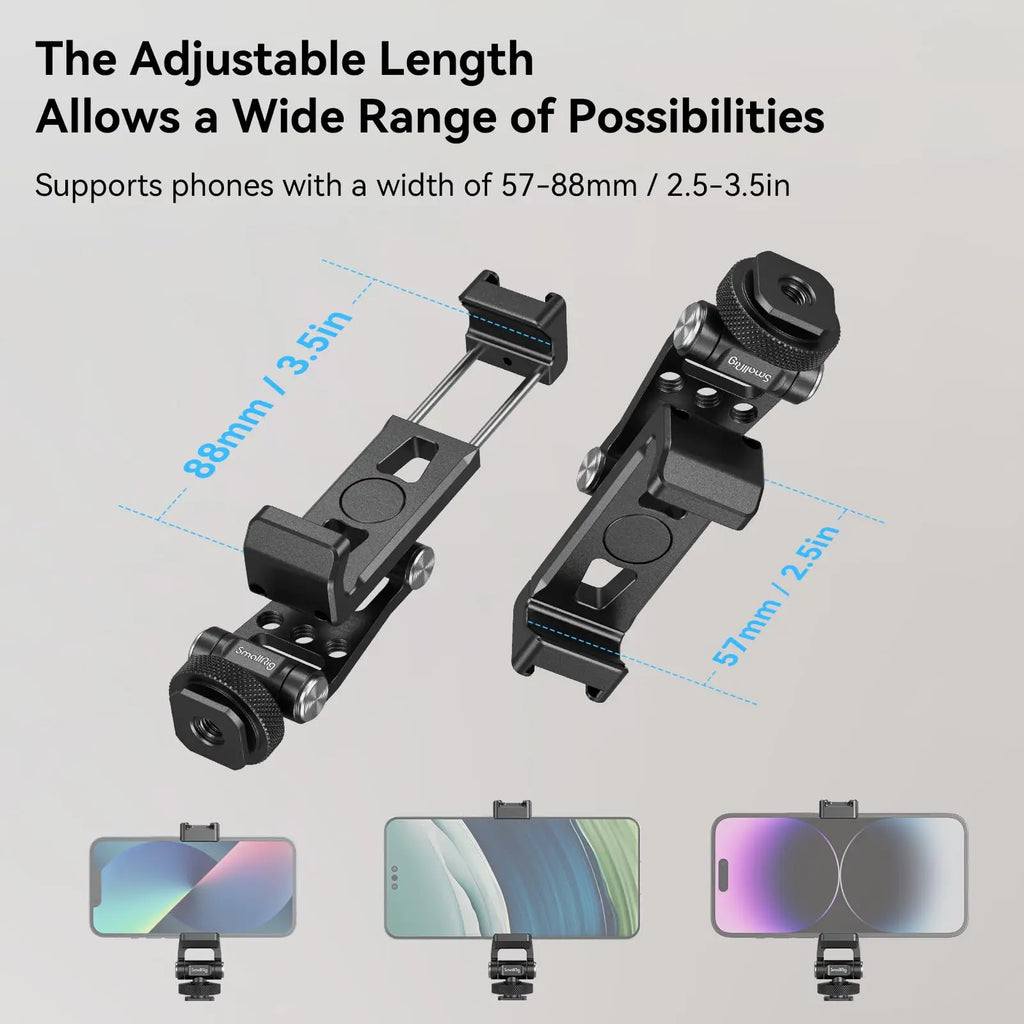 SmallRig Phone Support for DJI Stabilizers,Adjustment Phone Mount Adapter with 1/4"