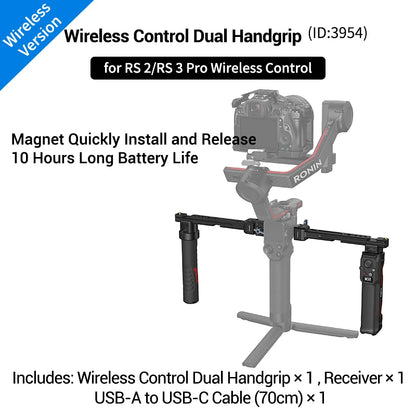 SmallRig Wireless Control Sling Handgrip  for DJI RS 2, for DJI RS 3 Pro / RS 4/RS 4 Pro with Wireless Controller 3920