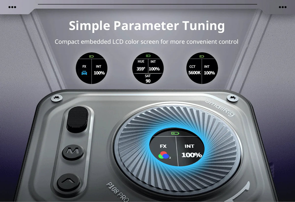 SmallRig Vibe P96 Pro mini LED Video Light, Pink & Black Color