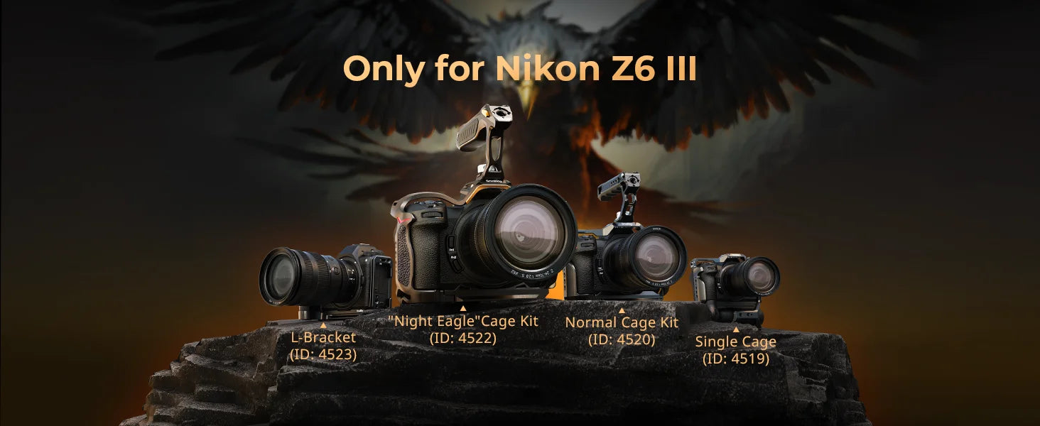 SmallRig Camera Cage for Nikon Z 6III with Arca-Swiss Quick Release Plate for DJI RS 3 /RS 3 Pro /RS 4 /RS 4 Pro or Tripod Mount