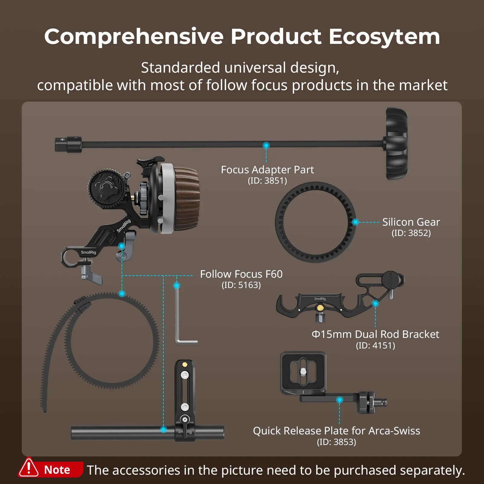 SmallRig Modular Follow Focus F60 & Accessories