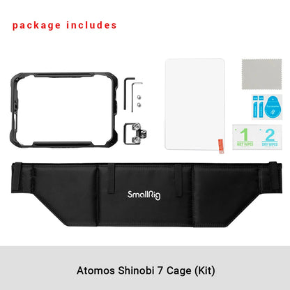 SmallRig  Cage for Atomos Shinobi 7 Monitor Camera Cage Aluminium alloy DSLR On-Camera Monitor Rig Kit 3456