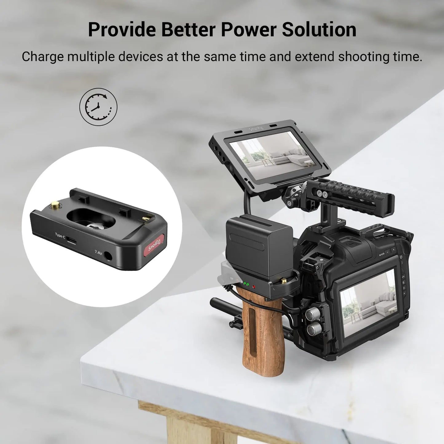 SmallRig NP-F Battery Adapter Plate Professional Edition for Sony for BMPCC 4K/6K Camera And Mirrorless Cameras