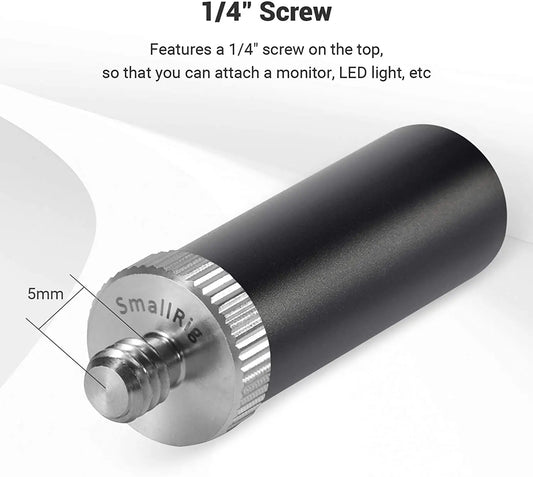 SMALLRIG Standard 15mm Micro Rod 1.5 Inches Long with 1/4" Male Female Thread for Clamp Mount  915