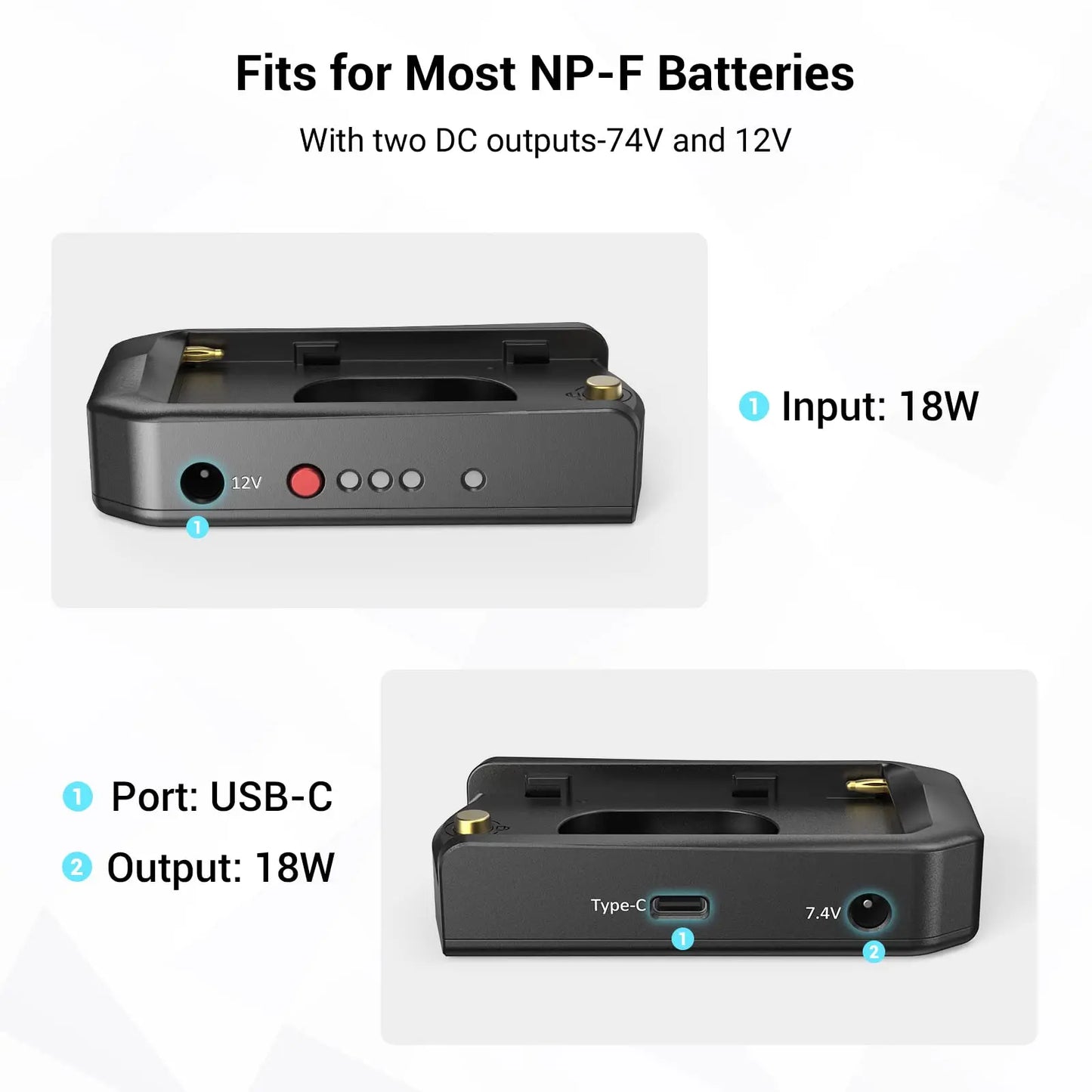 SmallRig NP-F Battery Adapter Plate Professional Edition for Sony for BMPCC 4K/6K Camera And Mirrorless Cameras