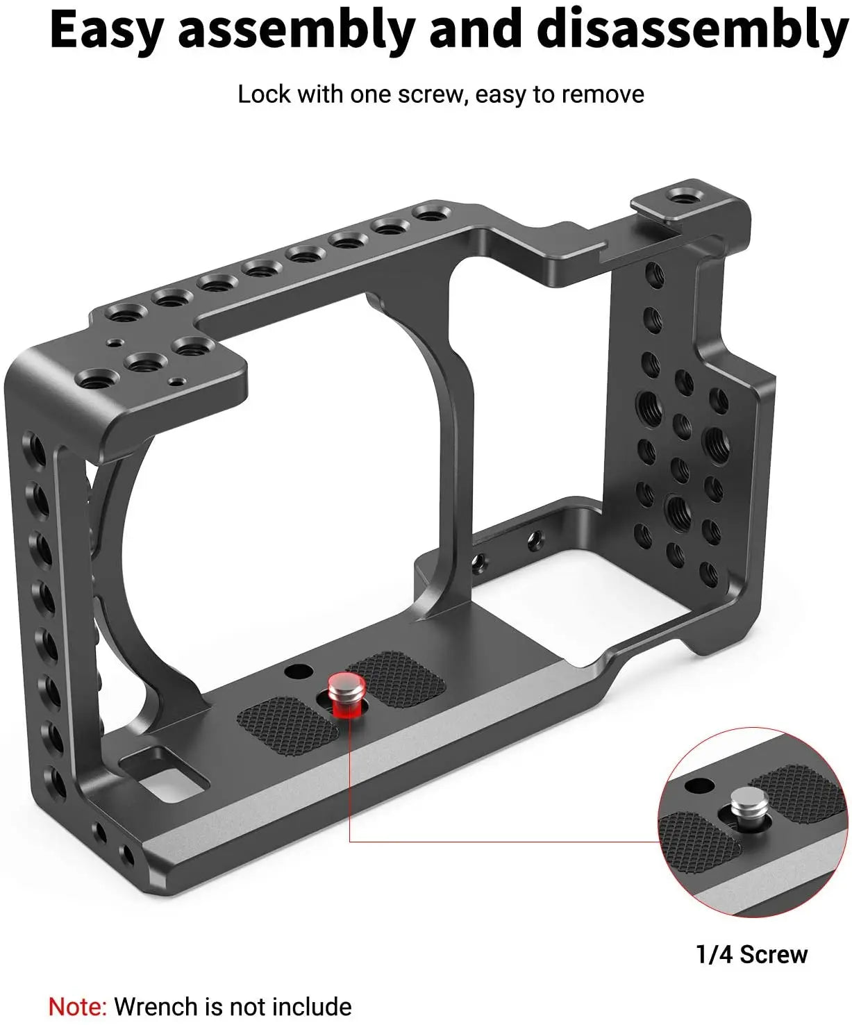 SmallRig Camera Cage Rig for Sony A6500 Cage for Sony A6300/A6000/A6500 Nex-7 Camera with Shoe Mount Thread Holes 1661