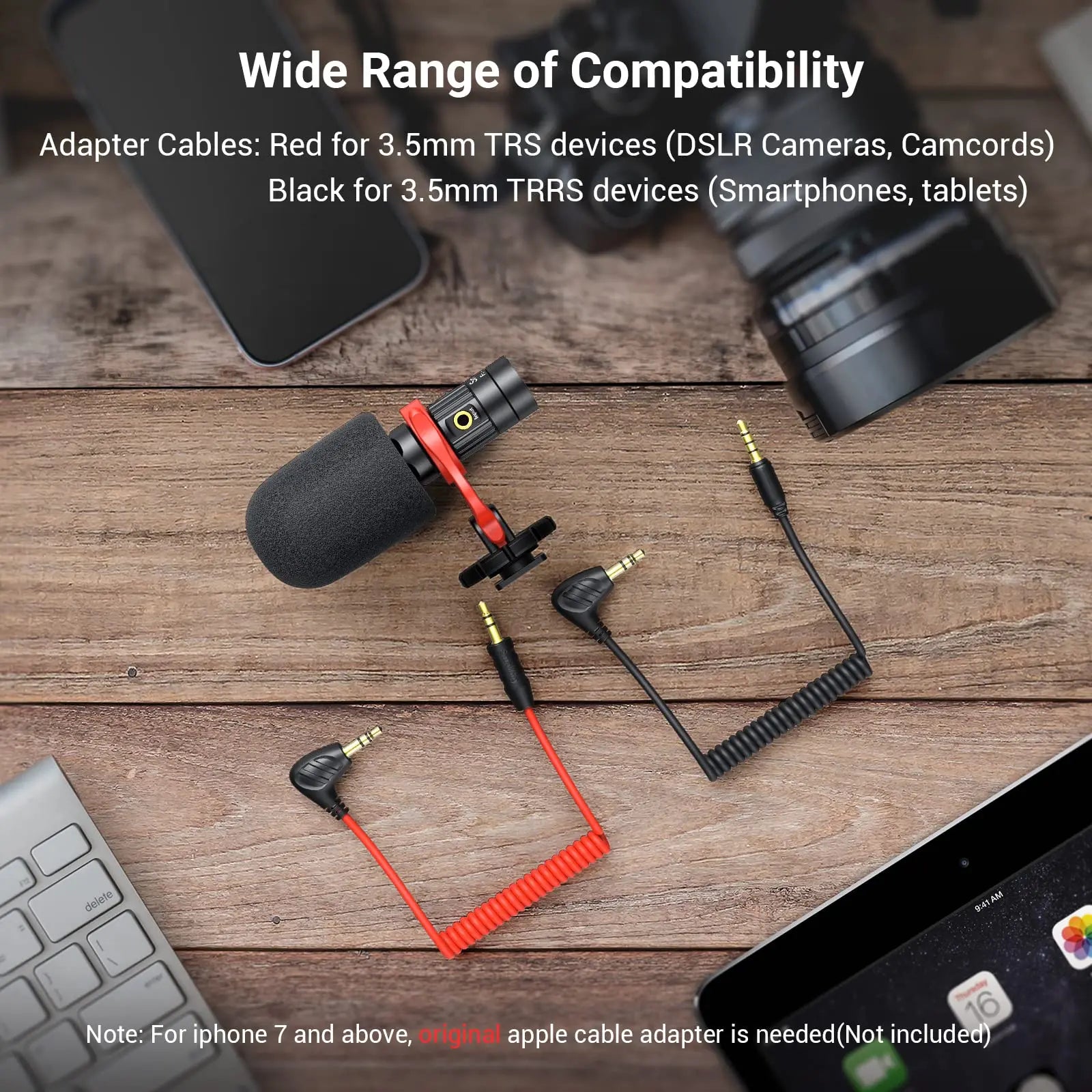 SmallRig S20 On-Camera Microphone with Shock Mount Video Microphone Stereo Mic