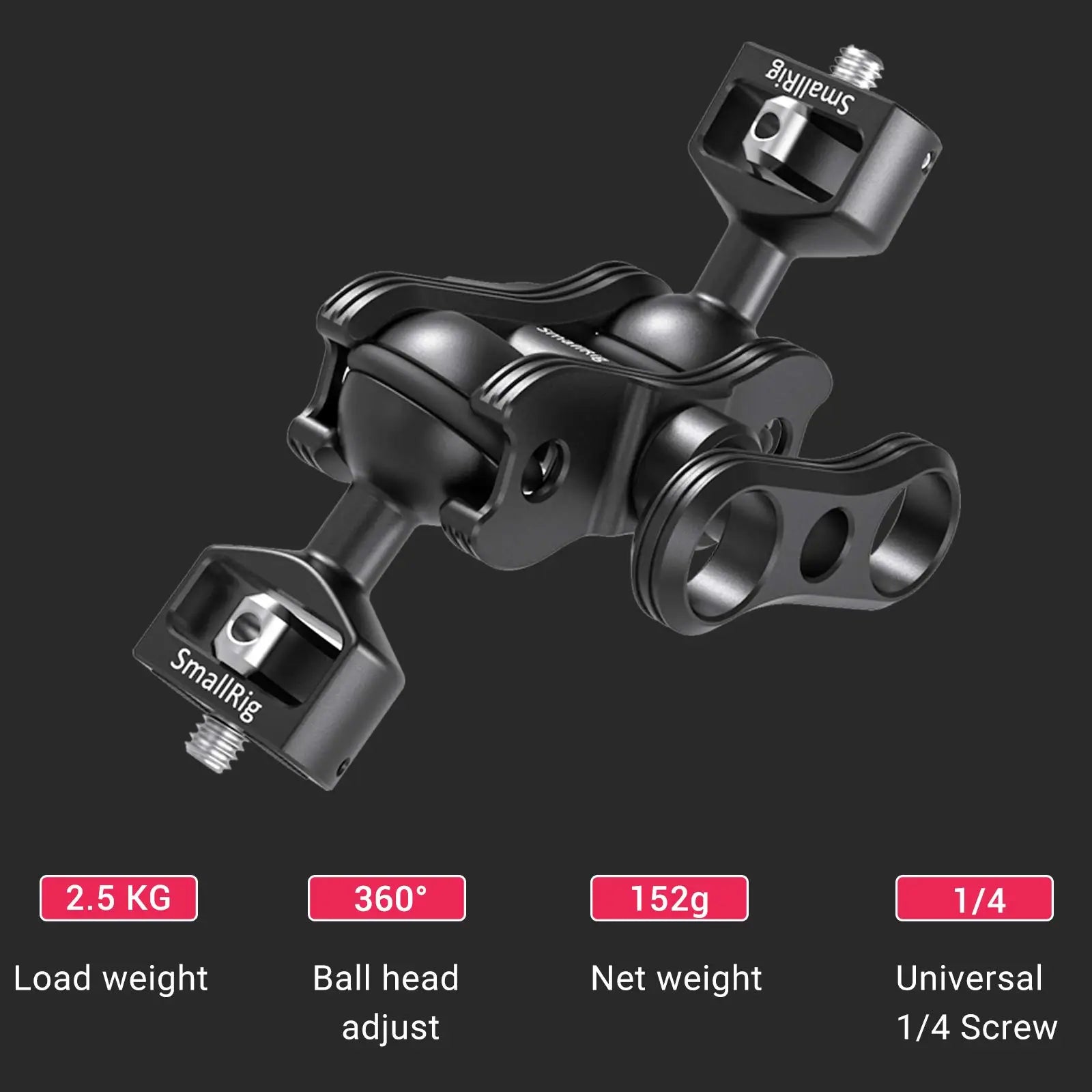 SmallRig Articulating Arm with Dual Ball Heads (1/4”-20 screw)