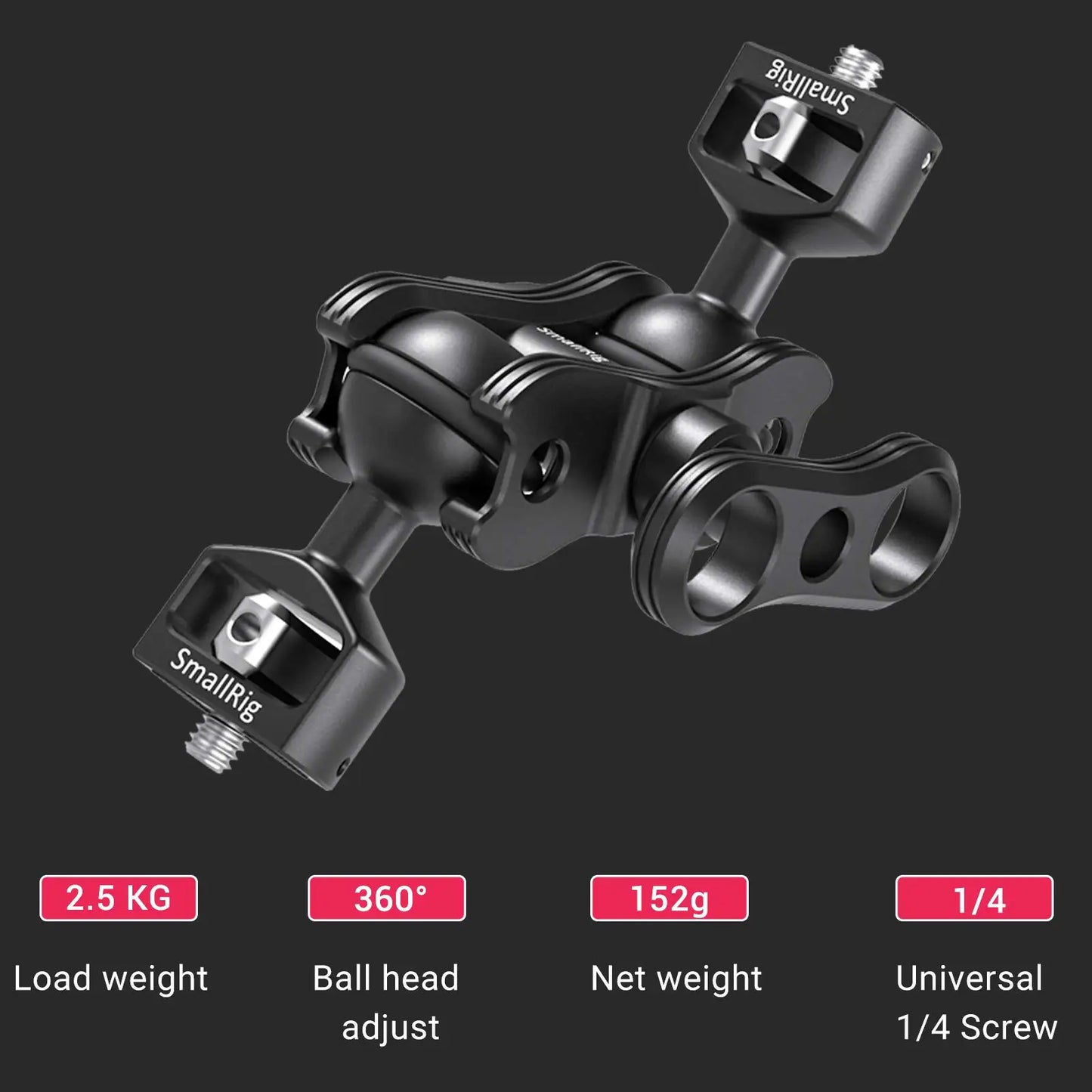 SmallRig Articulating Magic Arm with Double Ballheads