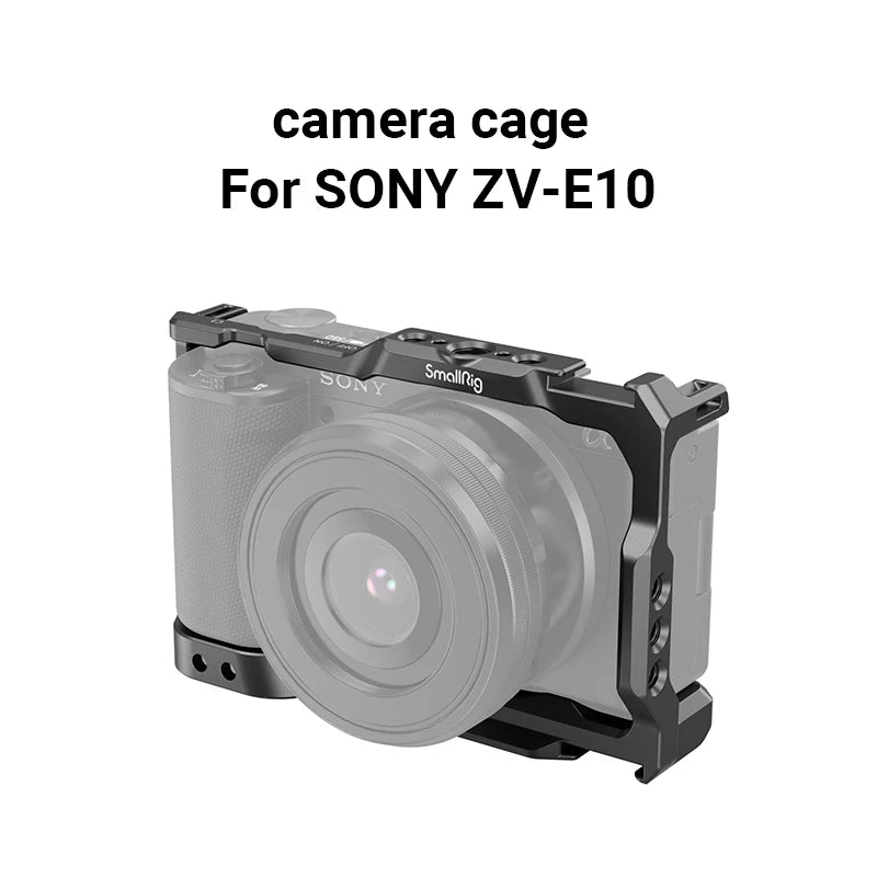 SmallRig for Sony ZVE10 Camera Cage with Silicone Cage handle Built-in Arca quick release plate Cage Rig Kit for Sony ZVE10 3538
